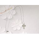 COLLANA CON CROCE DI DIAMANTI CM. 2,0x 1,50 CT.0,66