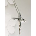 COLLANA CON CROCE DI DIAMANTI CM.3,0 x 2,0 CT.0,33