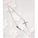 COLLANA CON CROCE DI DIAMANTI CM.3,0 x 2,0 CT.0,33
