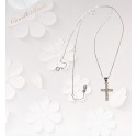 COLLANA CON CROCE DI DIAMANTI Cm. 2,0 x 1,0 CT. 0,33