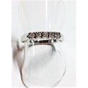 Anello veretta a 5 diamanti