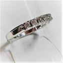 Anello veretta a 5 diamanti