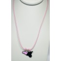 Collana Cordino Rosa Sicilia Rosa Nero