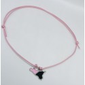 Collana Cordino Rosa Sicilia Rosa Nero