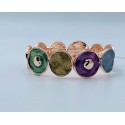 Bracciale armonia elasticizzato in ottone con cerchi 