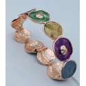 Bracciale armonia elasticizzato in ottone con cerchi 