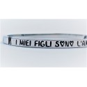 Bracciale calliope acciaio i miei figli sono l’amore della mia vita