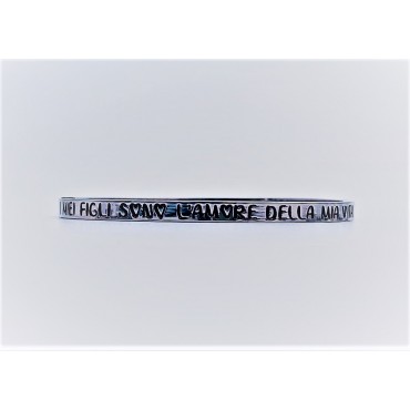 Bracciale calliope acciaio i miei figli sono l’amore della mia vita