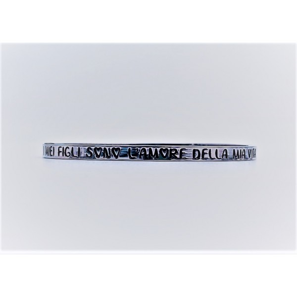 Bracciale calliope acciaio i miei figli sono l’amore della mia vita