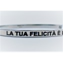 Bracciale calliope acciaio la tua felicità è la mi felicita