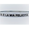 Bracciale calliope acciaio la tua felicità è la mi felicita