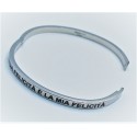 Bracciale calliope acciaio la tua felicità è la mi felicita