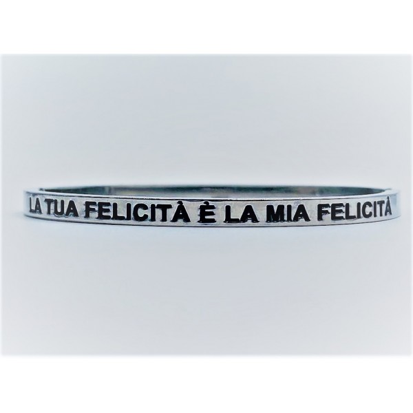 Bracciale calliope acciaio la tua felicità è la mi felicita