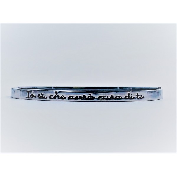 Bracciale calliope acciaio io si che avrò cura di te