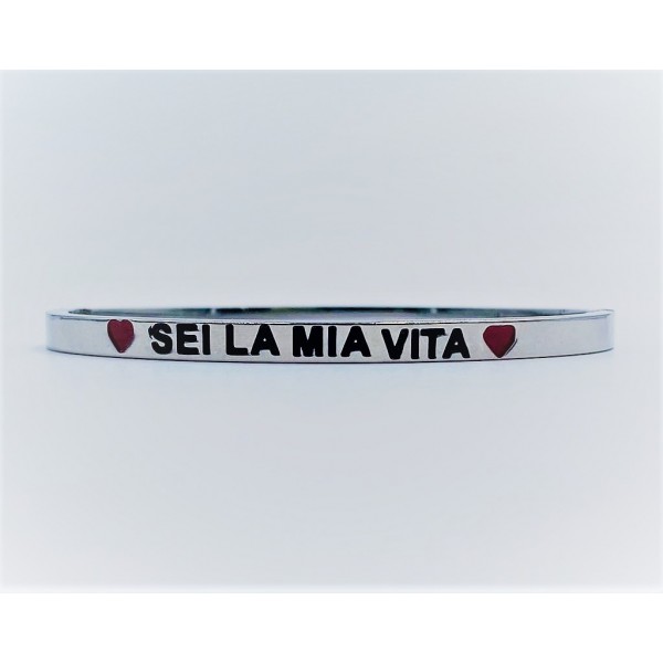 Bracciale calliope acciaio sei la mia vita