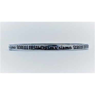 Bracciale calliope acciaio non siamo sorelle di sangue ma siamo sorelle di cuore