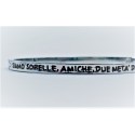 Bracciale acciaio calliope siamo sorelle amiche due metà dello stesso cuore
