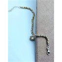 Bracciale cloris in argento con tubicini martellati e nodini