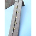 Bracciale cloris in argento con ciondoli quadrifoglio tubicini martellati e nodini