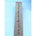 Bracciale cloris in argento con ciondoli stella cuori tubicini martellati e nodini