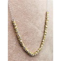 Collana cloris in argento con tubicini martellati e nodini