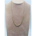 Collana cloris in argento con tubicini martellati e nodini