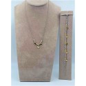 Bracciale cloris in argento con ciondoli farfalla quadrifogli tubicini martellati e nodini