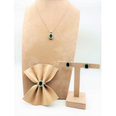 Parure argento collezione Dubai verde