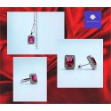 Parure argento collezione Dubai rossa