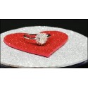 Solitario con diamante a cuore