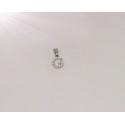 Ciondolo lettera G oro bianco zirconato