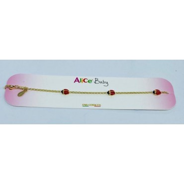 Bracciale bimba coccinelle oro giallo
