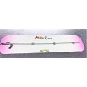 Bracciale bimba margherite zirconate oro bianco