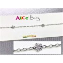 Bracciale bimba margherite zirconate oro bianco