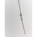 Bracciale bimbo con targhetta incisa laser oro bianco maglie ovali