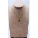 Collana lettera A oro giallo