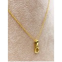 Collana lettera C oro giallo