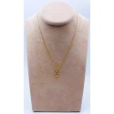 Collana lettera I oro giallo