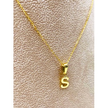 Collana Lettera S Oro Giallo