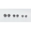 Orecchini punto luce cipollina oro bianco 750 e zirconi 6,5m