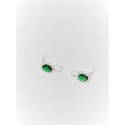 Orecchini oro bianco con pietra verde