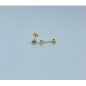 Orecchini Punto Luce Oro giallo 750 e Zirconi 4,25mm