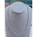 Parure bracciale e collana tennis in bronzo colore argento e zirconia