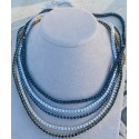 Collana tennis bronzo colore oro con zirconia