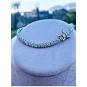 Bracciale tennis in bronzo colore argento e zirconia 3mm