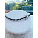 Bracciale tennis in bronzo colore argento e zirconia nere 3mm