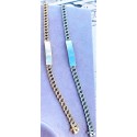 Bracciale groumette in bronzo colore dorato e pave' di zirconia