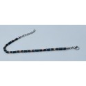 Bracciale acciaio con elementi sfaccettati 3 colori nero