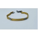 Bracciale acciaio maglie bicolore acciaio e dorato