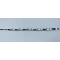Bracciale acciaio e ceramica blu alternato e strass blu